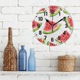 thumbnail image 3 of Yayeee 10" Wall Clock Battery Operated Quartz Round Silent Non-Ticking Home Decor, Cartoon Watermelon, 3 of 6