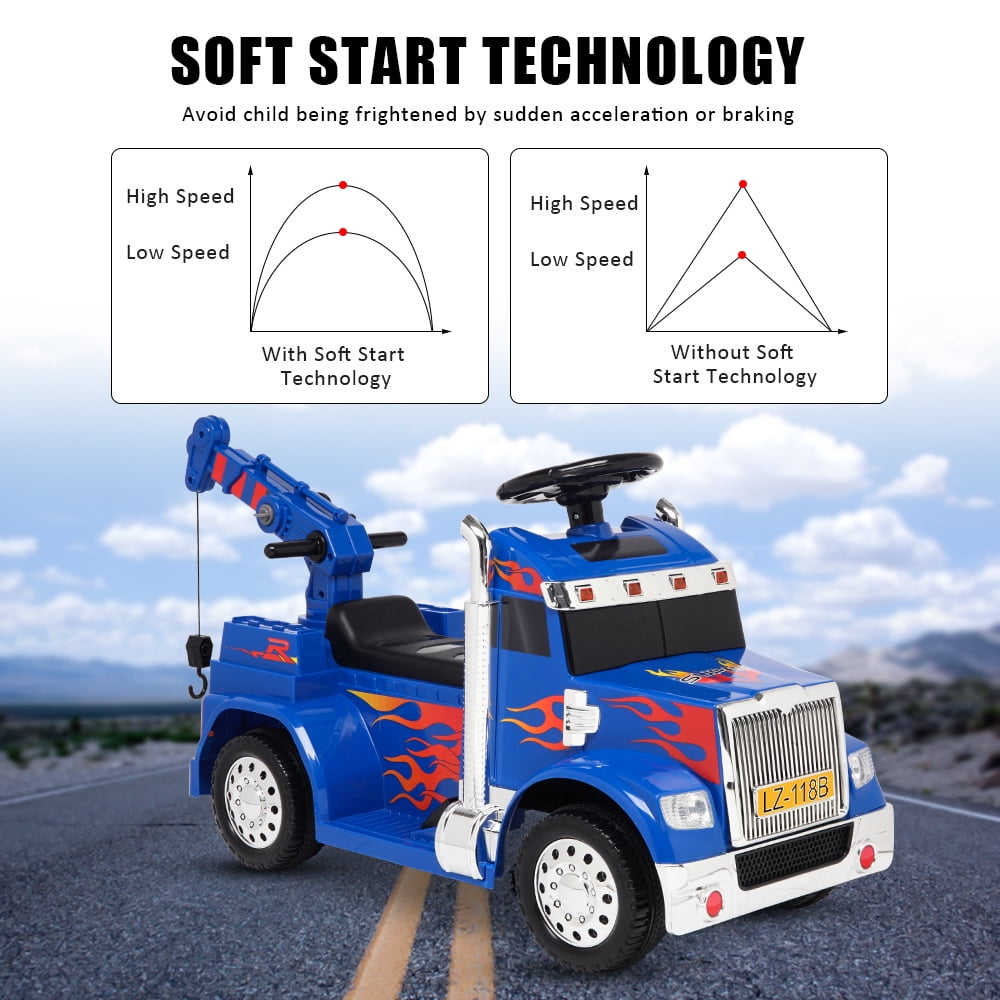 Lowestbest 6V Kids Small Crane Ride On Car, with 2.4G Remote Control and Music Board for Children 2 to 5 Years Old ??