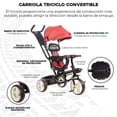 thumbnail image 3 of Triciclo para Bebe Triciclo Montable De 4 A 10 Años Carriola Montable con Sombrilla para Sol Silla Ajustable Carrito de Paseo Transformable Plegable Triciclo Infantil, 3 of 9