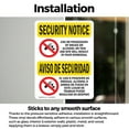 thumbnail image 3 of (2 Pack) Drugs Or Alcohol Dismiss Bilingual OSHA Security Notice Sign, 3 of 7