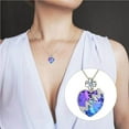 thumbnail image 3 of ziyahi Mom Necklace Flower Heart-shaped Colorful Diamond Necklace Mother's Day Gift, 3 of 9
