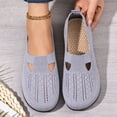 thumbnail image 2 of KIJBLAE Women's Summer Mesh Breathable Flat Shoes, Soft Sole Trendy Slip On Comfortable Casual Loafers Gray 36, 2 of 5