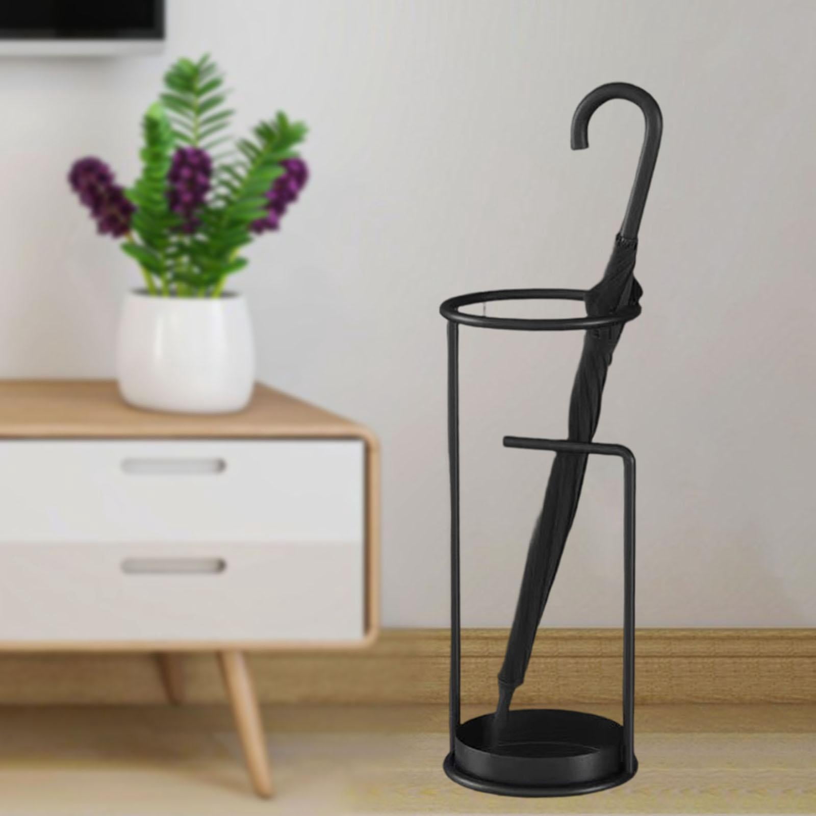 Fiocias Umbrella Stand Holder Umbrella Organizer Bin with Drip Tray for Kitchen Corridor black