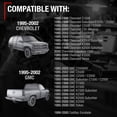 thumbnail image 4 of Interior Front/Rear Driver & Passenger Door Handle - Compatible with 1995-1999 Chevrolet GMC C1500 K1500 Suburban, C2500 K2500 Suburban, 95-00 C3500 K3500, 95-02 C3500HD, C5500 - Blue - OEM 15708045, 4 of 5