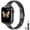 Black, variant on ZYX Slim Metal Band for Apple Watch, Women's 14mm Thin Metal Strap with Tool, Black, 44mm/45mm/46mm/49mm/42mm(series 1 2 3)