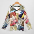 thumbnail image 3 of Gravity Falls Womens T Shirts V Neck Long Sleeve Tops Causal Loose Summer T-Shirts 5XL, 3 of 7