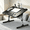 Black, variant on TXRUME 12.6" Foldable Lap Desk, Height & Angle Adjustable Laptop Tray Table with Tablet Slot, Anti-Slip Portable Bed Desk for Study, Work, Gray
