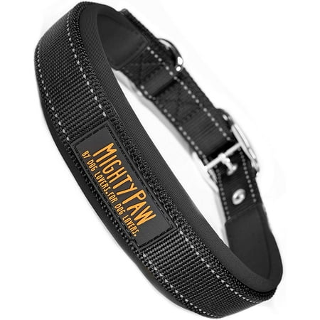 UPC: 0850007686826 | Mighty Paw Sport Collar 2.0 | Soft Neoprene Padded Dog Collar for Maximum Comfort. (Black) (Large)