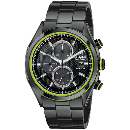Citizen Men's Drive Classic Chronograph Black Stainless Steel Watch CA0435-51E