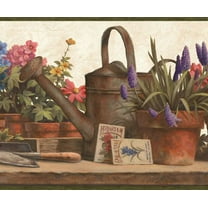 878922 Watering Can Wallpaper Border HAH15142b