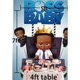 thumbnail image 2 of Boss Baby African Boy Black Backdrop Banner Decorations Party Supplies Background for Photography Kids Birthday, 2 of 4