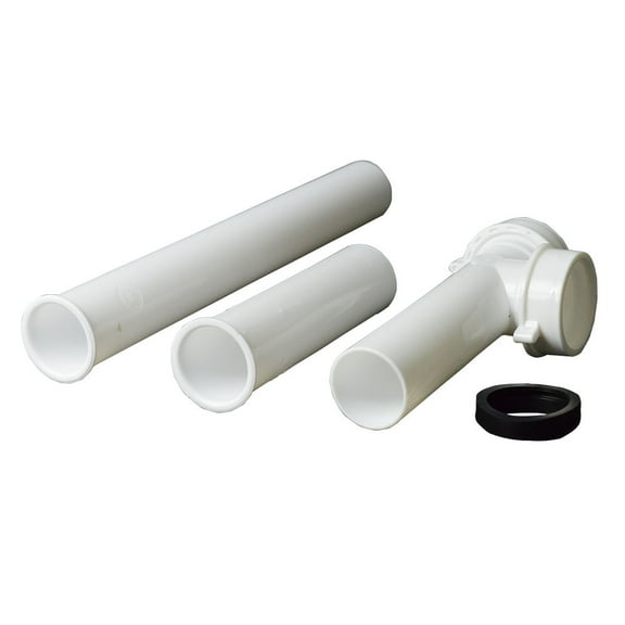 Thrifco 4401679 1679-T 1-1/2 Inch PVC End Outlet Disposable Kit with Disposable Gasket & End Outlet Baffle Tee - (2) Slip Joint Nut (1) Direct Connect Gasket (2) Slip Joint Washers