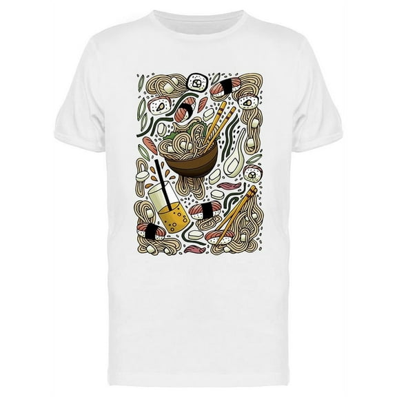 Ramen And Sushi T-Shirt Men -Image by Shutterstock, Male Large