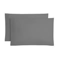 thumbnail image 4 of Mainstays, 300 Thread Count, Cotton Blend, Percale, Easy Care, Adult / Teen, 2 Pillowcases, Soothing Gray, Standard/Queen, 4 of 5