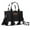 Bottom Cow-Black, variant on Wrangler Medium Tote Bag for Women Designer Satchel Handbags Top-handle Purses with Strap, Bottom Cow-Black