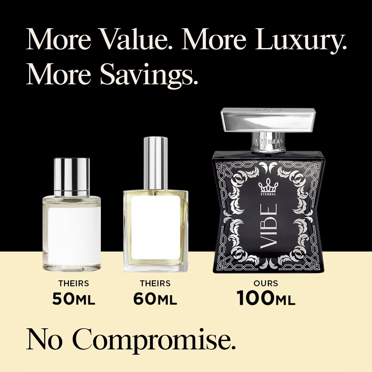 Eternal Fragrance VIBE, Fresh Citrus, Spicy Woody Eau de Parfum, Eternal Fragrance Original Cologne for Men, 3.4 oz (100ml) Spray