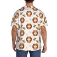 thumbnail image 3 of Sikiie Wooden Barrels With Honey Men's Wrinkle Free Untucked Cuban Shirt Business Casual Button Down Shirts Short Sleeve Shirt3X-Large, 3 of 5