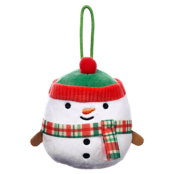 American Greetings 3.5 in. Christmas Plush Snowman Ornament (1-Count)