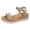 Beige, variant on Women‘s Platform Wedge Sandals, Open Toe Chunky Heel Slip On Casual Shoes with Adjustable Buckle Strap, Plus Size Wide Width Multiple Colors
