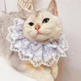 thumbnail image 4 of Exquisite Floral Print Cat Bib - Soft & Comfortable Pet Neck Scarf for Daily Wear, 4 of 8