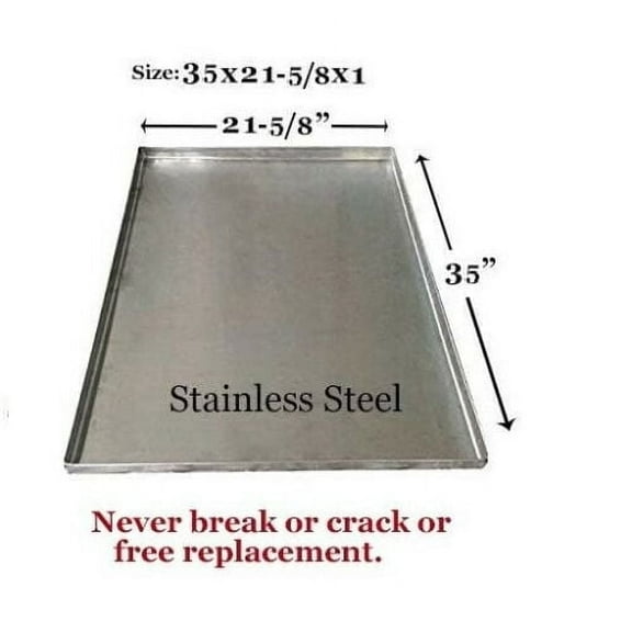 Pinnacle Systems (Stainless Steel, 35"x21.63"x1") Replacement Tray for Dog Crate – Chew-Proof and Crack-Proof Metal Pan for Dog Crates for use with Midwest