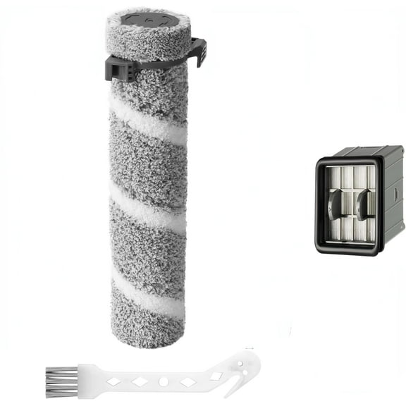 3930F 3933 3930 Brush Roll Filter Replacement Kit for Bissell CrossWave OmniForce Edge Cordless Multi-Surface Hard Floor Cleaner Wet Dry Vacuum, 1 HEPA Filters, 1ZeroGap Brush Roll, 1640897, 1640066