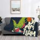 thumbnail image 2 of Balery Dinosaur Basketball Player Manta de Franela con Dibujo, Lujo Ultra Suave y Cálido, Antipelusa y Resistente a las Arrugas para Cama, Sofá, Camping -50"x40", 2 of 6