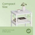 thumbnail image 3 of LEDREM Small End Table with 3-Tier Storage, Industrial Tall Nightstand for Living Room, Bedroom, Office, White, 3 of 7
