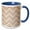 Blue/White, variant on 3drose, Pretty Pastel Chevron Stripes Pattern in Pink and Blue, 15oz Two-tone Blue Mug
