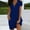 A0810-Dark Blue, variant on Dresses for Women Short Sleeve Sundress Beach V-neck Sun Dresses Summer Solid Color Zipper Cold Shoulder Short Mini Dresses for Women
