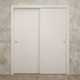 thumbnail image 3 of Sliding Closet Bypass Doors 72 x 96 inches | Ego 5000 Painted White Oak | Rails Hardware Set | Wood Solid Bedroom Wardrobe Doors, 3 of 5