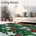 thumbnail image 2 of ODIKA 2'x3' Machine Washable Non-Slip Area Rug, Frosted Holly Leaf Mosaic High Traffic Rug with Pad, Green, 505077, 2 of 8