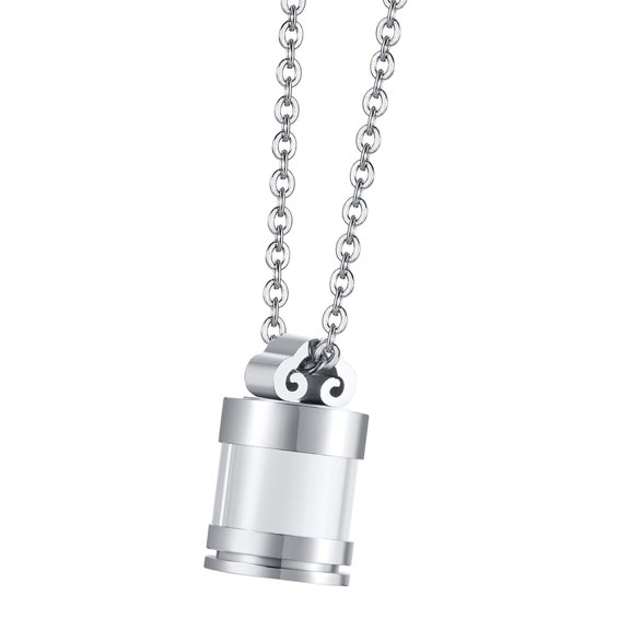 Cremation Pendant Necklace Urn Chain Necklace Smooth Surface Detachable Keep
