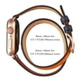 thumbnail image 3 of WFEAGL iWatch Band Leather Double Tour Replacement Band 42mm 44mm Ivory Orange/Rose Gold, 3 of 8