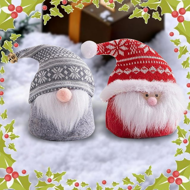 Nouvelle Poupée Barbe Blanche Debout Petite Exquise du Père Noël Décoration de Poupée