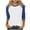 Blue, variant on HCYSFG Womens Solid Color T Shirts Crewneck 3/4 Raglan Sleeve Relaxed Fit Casual Baseball Tees Everyday Classic Summer Tops