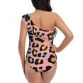 thumbnail image 5 of Sikiie Leopard Print Women One Piece Swimsuits Tummy Control One Shoulder Bathing Suits Ruffle Swimwear, From S to XXL-Medium, 5 of 6