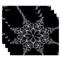 Simply Daisy 18" x 14" Snowflake Geometric Print Placemat