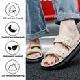thumbnail image 2 of Women's Comfort Adjustable Double Buckle Flat Sandals Lightweight Footbed Slip on EVA Slippers, 2 of 5