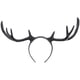 thumbnail image 1 of Diademas negras con astas para niñas, diadema larga con orejas de cuerno de ciervo, corona de pelo de alce, tocado para fiesta de Halloween, cumpleaños y Navidad., 1 of 6