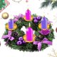 thumbnail image 2 of Christmas Candle Rings Centerpiece Decoration Candle Candle Holder Advent Wreath for Wedding Party New Year Xmas Ornaments, 2 of 5
