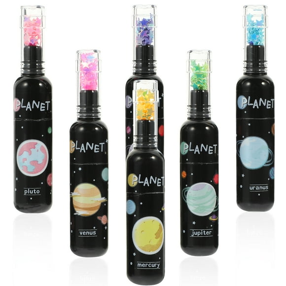 6 rotuladores fluorescentes Planet para niños, rotuladores para estudiantes, útiles escolares.
