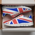 thumbnail image 3 of Union Jack Flag Shoes for Men Women Running Sneakers Breathable Casual Sport Tennis Shoes White Size 7.5, 3 of 5
