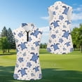 thumbnail image 5 of Jeiento His and Hers Matching Outfits Womens Sleeveless Golf Shirts Mens Slim Fit Quick Dry Short Sleeve Shirts Sea Turtle Stretch Fabric Sportswear for Couples, 5 of 7
