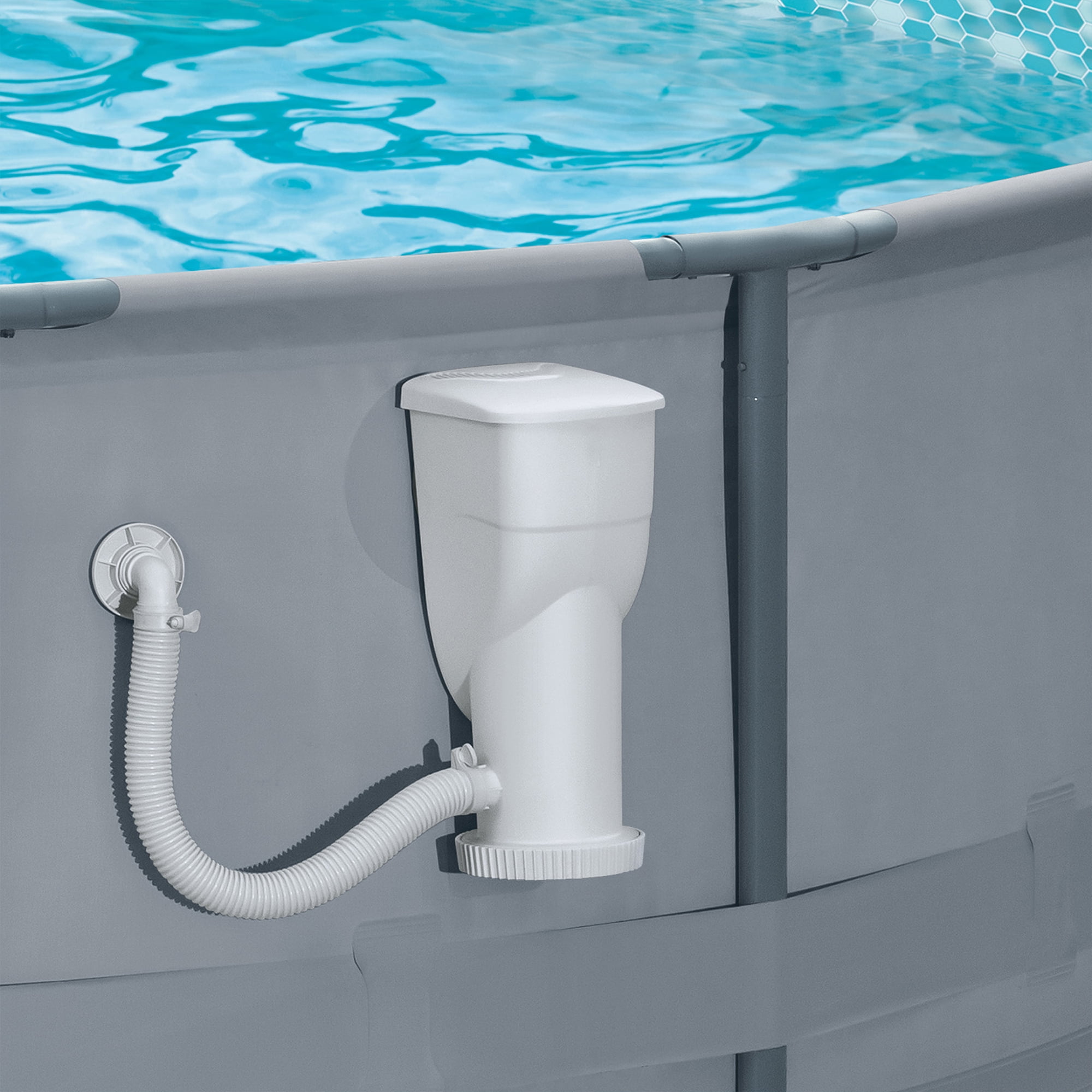 Funsicle SFX1000 SkimmerPlus Above Ground Pool Filter Pump & Cartridge, 1000 GPH, White