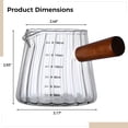 thumbnail image 4 of 2 PCS Glass Measuring Cups, 6 oz Glass Triple Pitcher with Spout, 180 ml Glass Coffee Shot Glass with Wooden Handle, Espresso Measuring Cups for Bartenders, Coffee Lovers, 4 of 5