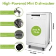thumbnail image 2 of Hamilton Beach 18-Inch Portable Dishwasher with 8 Place Settings and 6 Wash Cycles, Stainless Steel Interior, 2 of 17