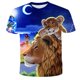 thumbnail image 1 of 2022 Summer Animal T-shirt Lion Boys Girls 3D Print Design T Shirts Sports Fashion Men Women Clothing Sweatshirt Kids Top Tees12T Gong Bohan LED, 1 of 2