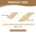 thumbnail image 2 of 8 Pack 15.75" Decorative Wood Trim, Unfinished 3D Wooden Furniture Molding Trim for DIY Craft, Home Wall Cabinet Shelf Window Door (Single Gourd Line, 14mm), 2 of 6