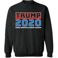 thumbnail image 2 of OXI Crewneck Sweatshirt - Trump 2020,Basic Casual Sweatshirts for Men's and Women Fleece Sweatshirt Long Sleeve- Dark Heather 2X-Large, 2 of 2